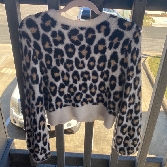 Fuzzy Cheetah Print Aritzia Sweater - Picture 2 of 3